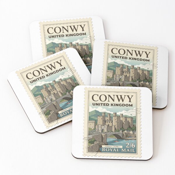Item preview, Vintage Conwy Castle United Kingdom Travel Stamp designed and sold by k3rstman1.