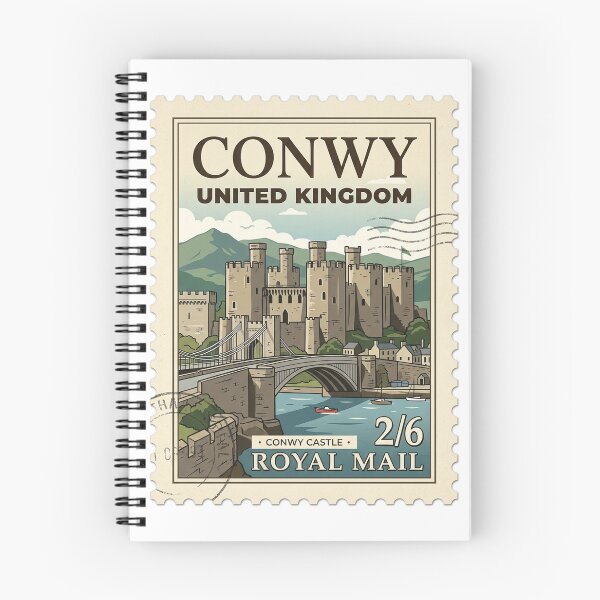 Item preview, Vintage Conwy Castle United Kingdom Travel Stamp designed and sold by k3rstman1.