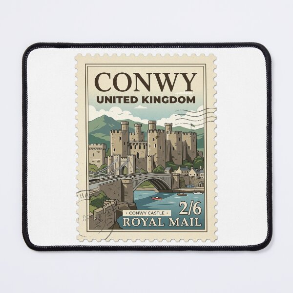 Item preview, Vintage Conwy Castle United Kingdom Travel Stamp designed and sold by k3rstman1.