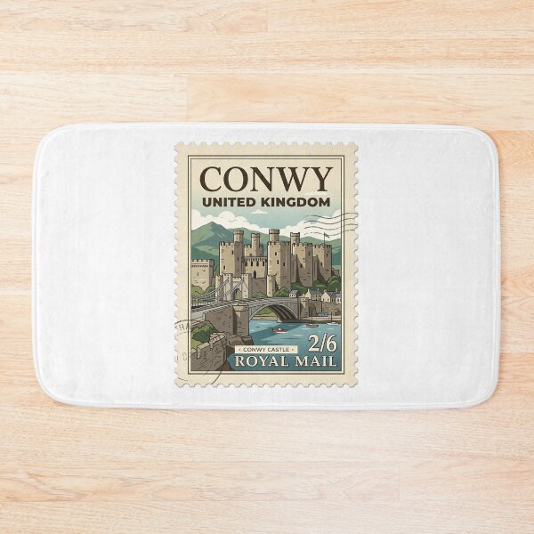 Item preview, Vintage Conwy Castle United Kingdom Travel Stamp designed and sold by k3rstman1.