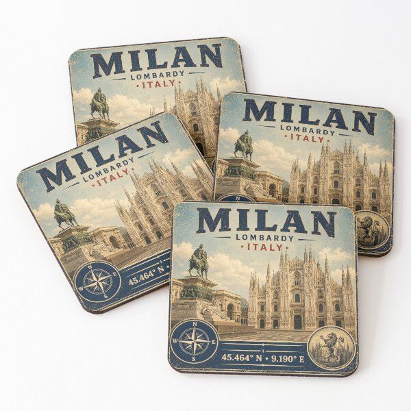 Item preview, Milan Italy Duomo Vintage Travel Sticker designed and sold by naturalsurvival.