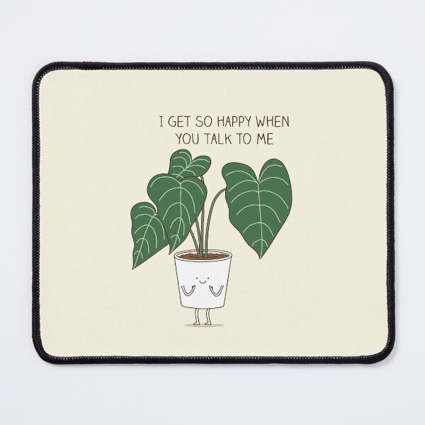 Item preview, I get so happy when you talk to me cute plant illustration designed and sold by Milkyprint.