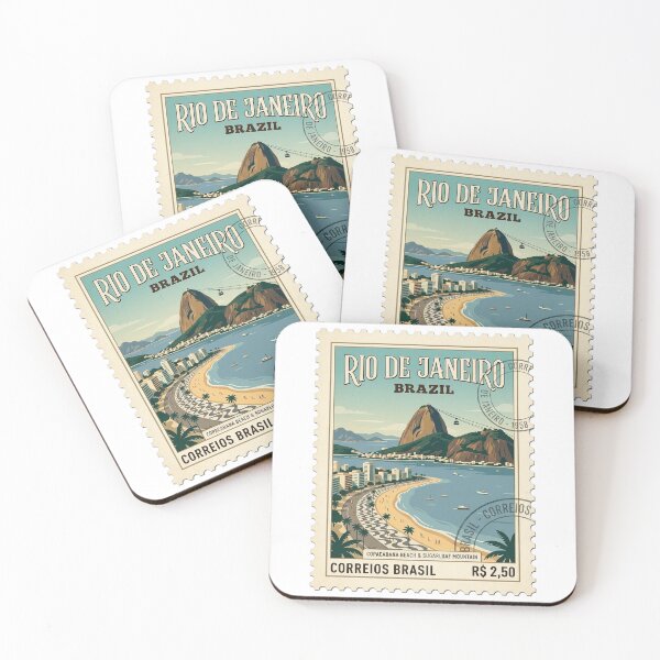 Item preview, Vintage Rio de Janeiro Brazil Travel Stamp designed and sold by k3rstman1.