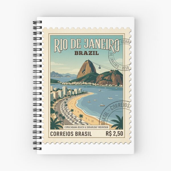 Item preview, Vintage Rio de Janeiro Brazil Travel Stamp designed and sold by k3rstman1.