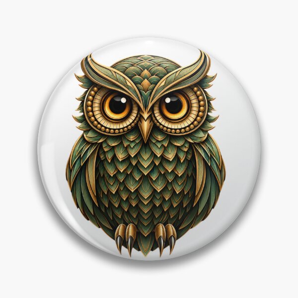 Item preview, Majestic Metallic Owl Illustration designed and sold by DKSH1234.