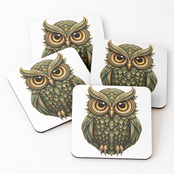 Item preview, Majestic Metallic Owl Illustration designed and sold by DKSH1234.