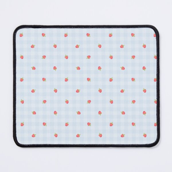 Item preview, Blue gingham with tiny strawberries designed and sold by Mohu Store.
