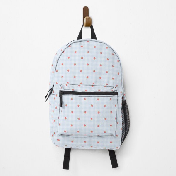 Item preview, Blue gingham with tiny strawberries designed and sold by Mohu Store.