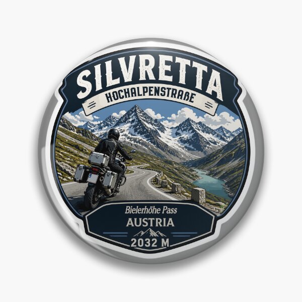 Item preview, Silvretta High Alpine Road Bielerhohe Pass Austria Motorcycle Sticker TShirt 05 designed and sold by OuterShellUK.