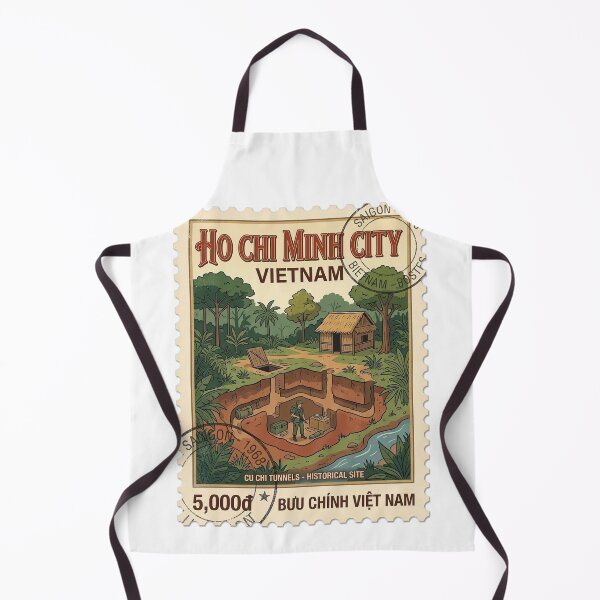 Item preview, Vietnam Cu Chi Tunnels Vintage Travel Stamp designed and sold by k3rstman1.
