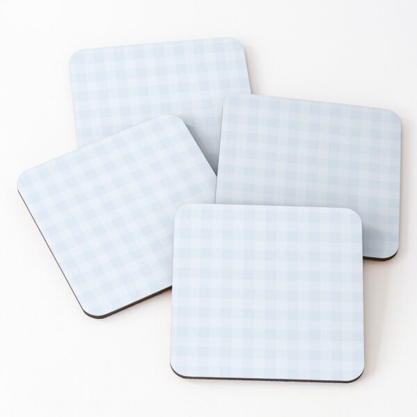 Item preview, Pastel blue gingham - plain designed and sold by Mohu Store.