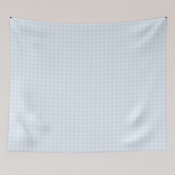 Item preview, Pastel blue gingham - plain designed and sold by Mohu Store.