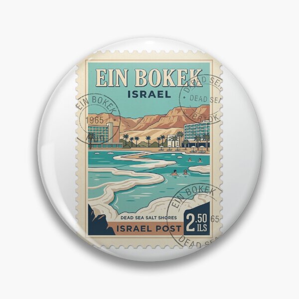 Item preview, Vintage Dead Sea Ein Bokek Israel Travel Stamp designed and sold by k3rstman1.