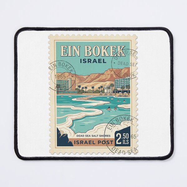 Item preview, Vintage Dead Sea Ein Bokek Israel Travel Stamp designed and sold by k3rstman1.