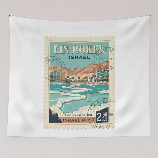 Item preview, Vintage Dead Sea Ein Bokek Israel Travel Stamp designed and sold by k3rstman1.