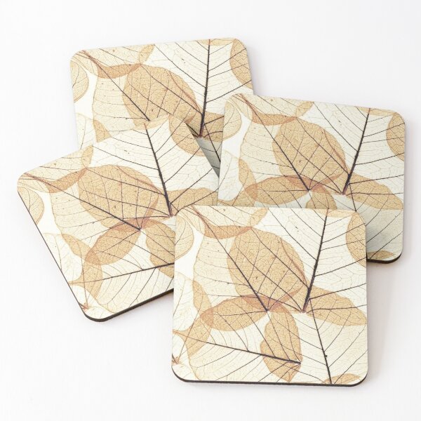 Item preview, Golden Amber Skeleton Leaves Translucent Botanical Veins Pattern designed and sold by LYAN-STORE.