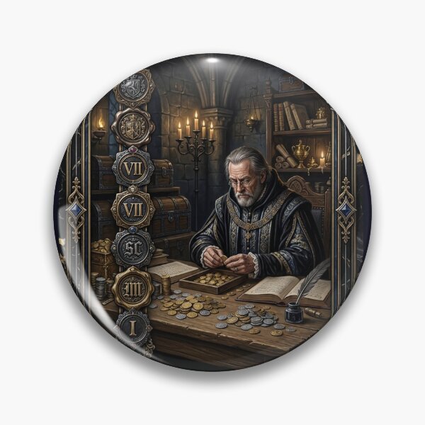 Item preview, Seven of Seals- tarot card designed and sold by Studio77-Gothic.