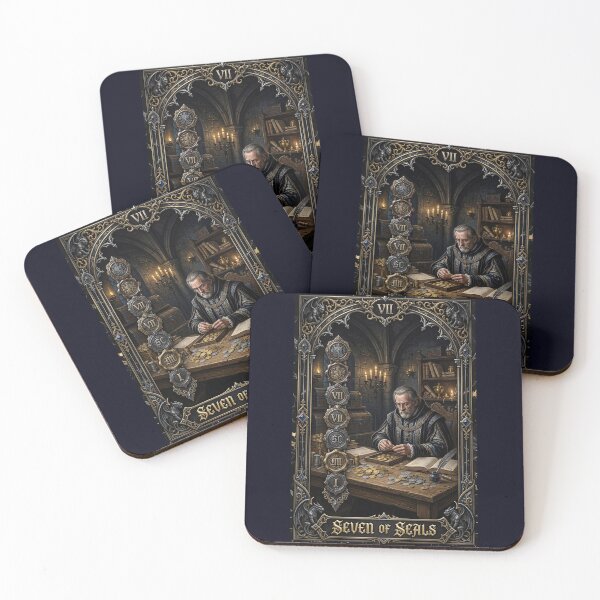 Item preview, Seven of Seals- tarot card designed and sold by Studio77-Gothic.