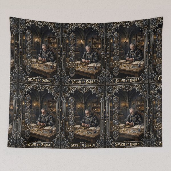 Item preview, Seven of Seals- tarot card designed and sold by Studio77-Gothic.