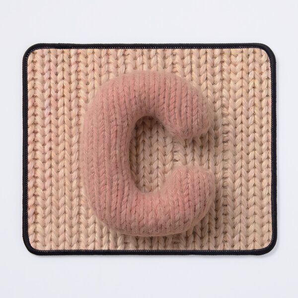 Item preview, Knitted Letter C Salmon Plush 3D Alphabet designed and sold by LuisWorks.