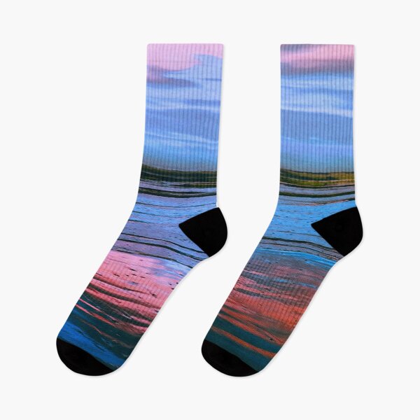 Item preview, Pink Sunset Reflections Over Dark Blue Ocean Abstract designed and sold by DEC02.