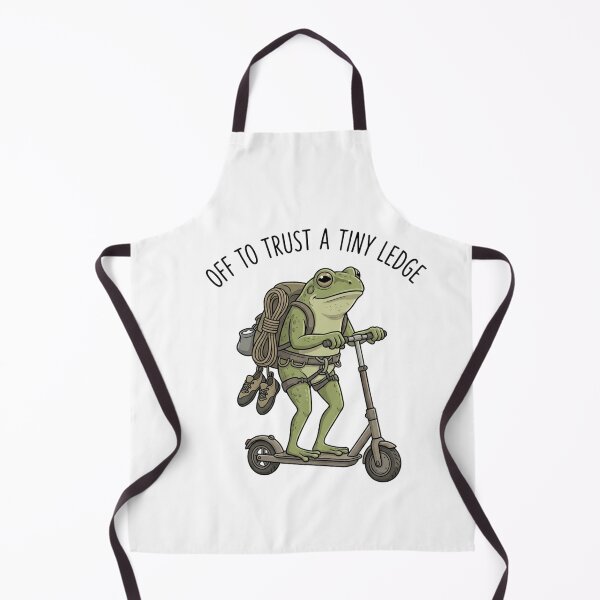 Item preview, Off To Trust A Tiny Ledge Funny Frog Rock Climbing Scooter designed and sold by raedattia.