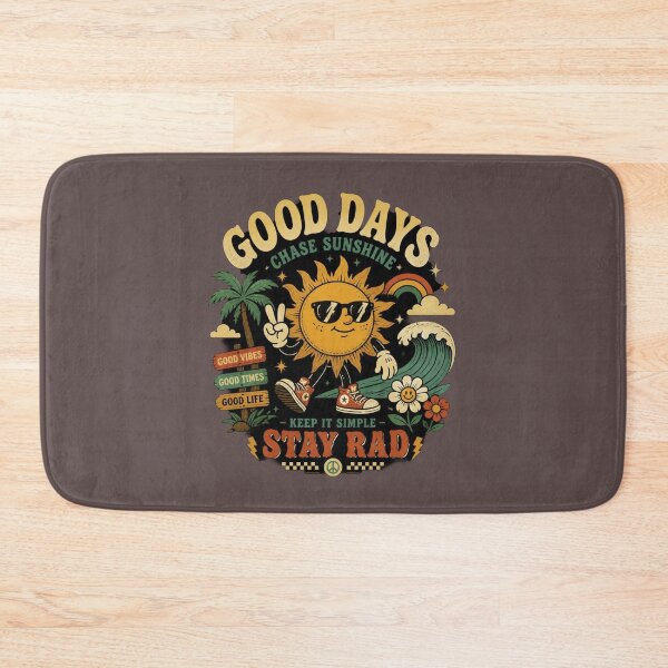 Item preview, Retro 70s Surf Sun Good Days Stay Rad designed and sold by Artsformore.