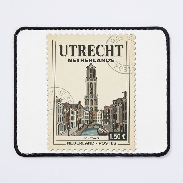 Item preview, Vintage Utrecht Netherlands Dom Tower Travel Stamp designed and sold by k3rstman1.
