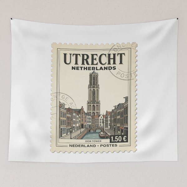 Item preview, Vintage Utrecht Netherlands Dom Tower Travel Stamp designed and sold by k3rstman1.