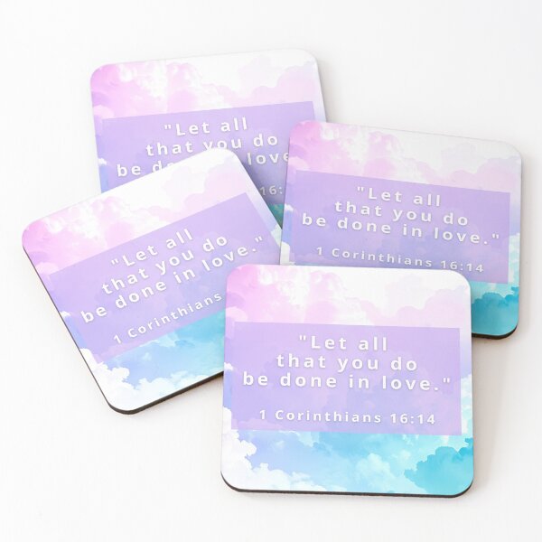 Item preview, Let All That You Do Be Done in Love | 1 Corinthians 16:14 | Pastel Sky Christian Design designed and sold by icreativestudio.