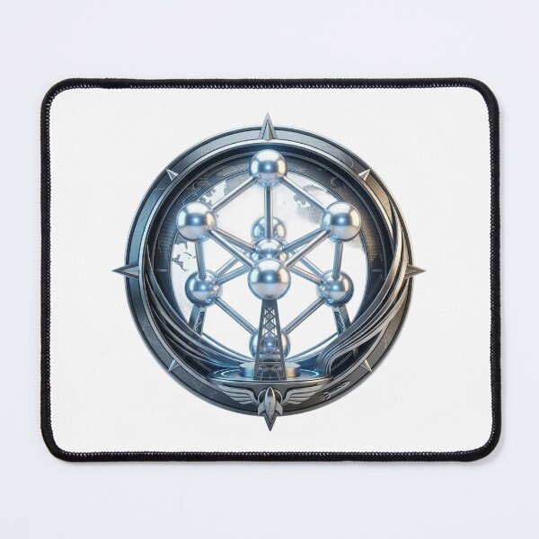 Item preview, chrome atomic structure floating inside an intricate designed and sold by VerizalShop.