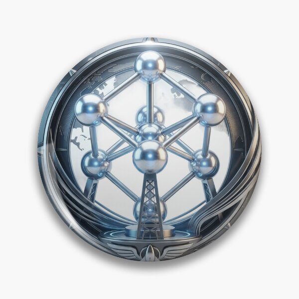 Item preview, chrome atomic structure floating inside an intricate designed and sold by VerizalShop.