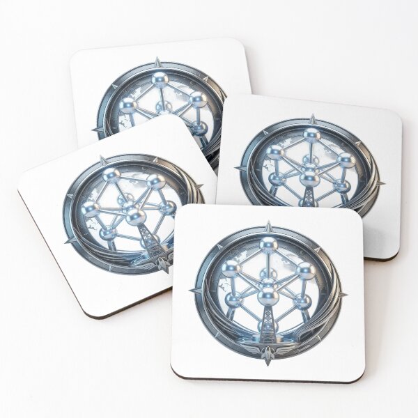 Item preview, chrome atomic structure floating inside an intricate designed and sold by VerizalShop.
