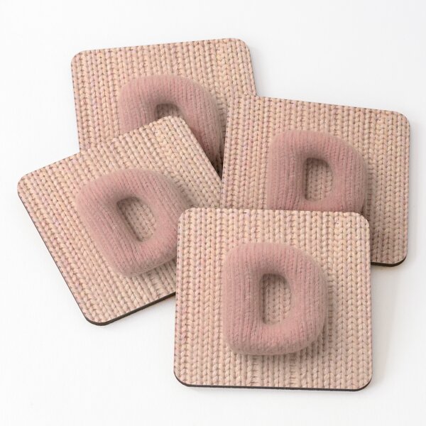 Item preview, Knitted Letter D Salmon Plush 3D Alphabet designed and sold by LuisWorks.