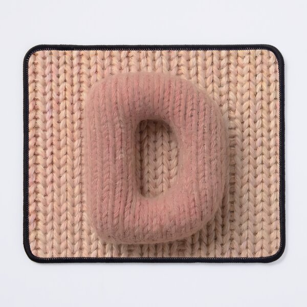 Item preview, Knitted Letter D Salmon Plush 3D Alphabet designed and sold by LuisWorks.