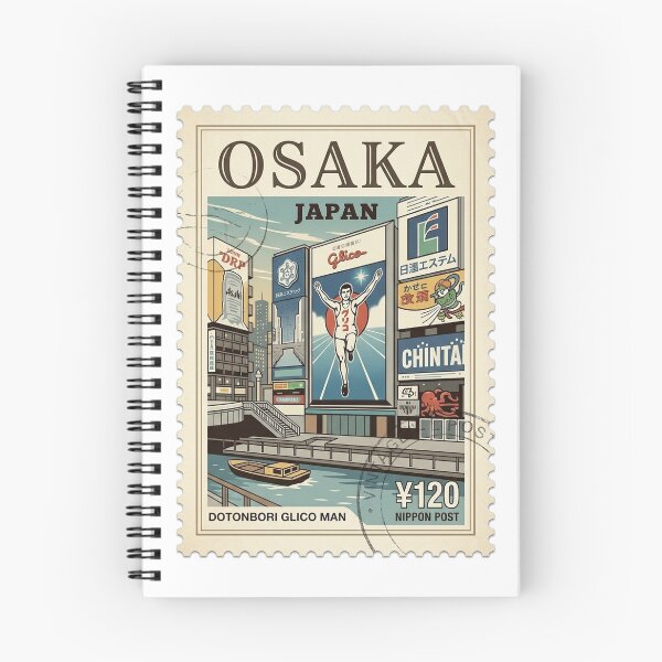 Item preview, Vintage Osaka Japan Dotonbori Glico Man Travel Stamp designed and sold by k3rstman1.