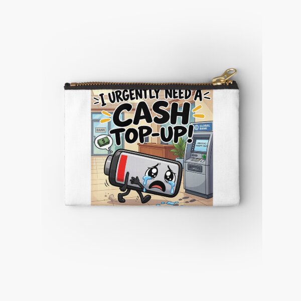 Item preview, I urgently need to top up my cash. Strange low battery. designed and sold by Nela-&-Lena.