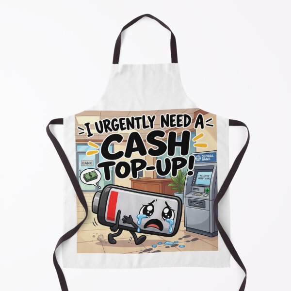 Item preview, I urgently need to top up my cash. Strange low battery. designed and sold by Nela-&-Lena.