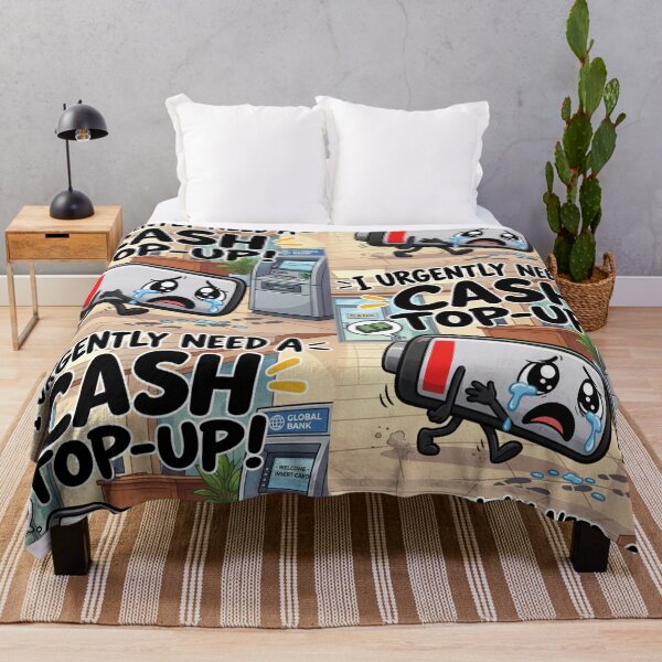 Item preview, I urgently need to top up my cash. Strange low battery. designed and sold by Nela-&-Lena.