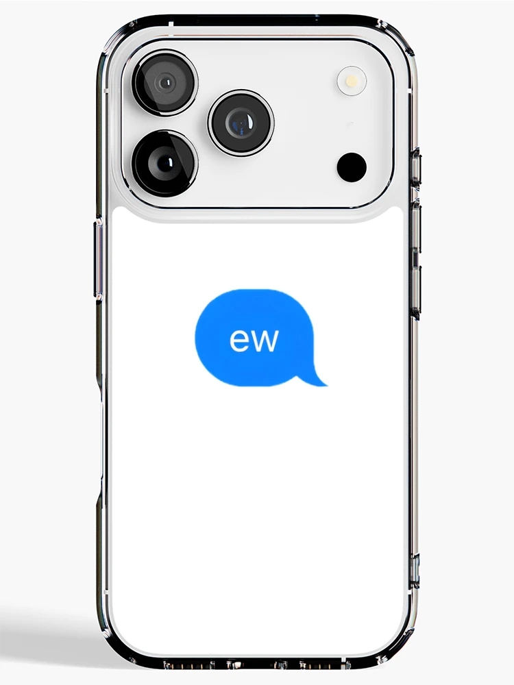 Thumbnail 1 of 5, iPhone Case, "ew" Text Message designed and sold by PrettiPrintts.
