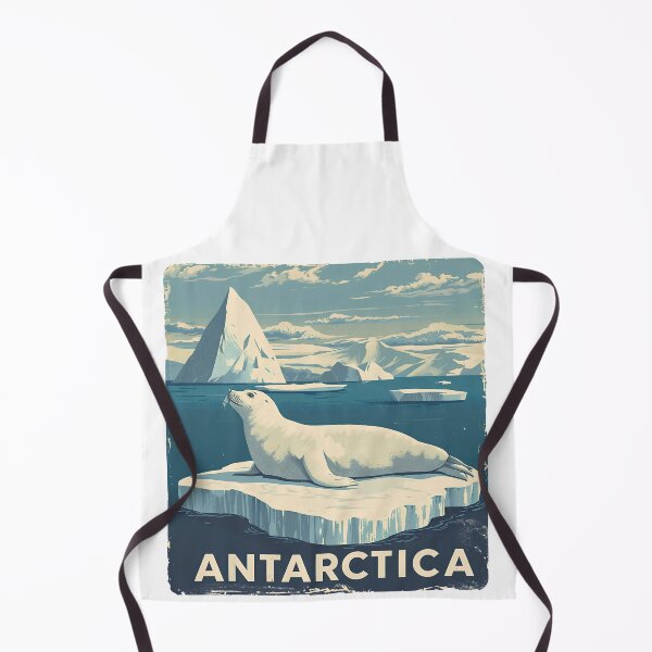 Item preview, Antarctica Polar Expedition Travel Poster - Vintage Weddell Seal & Ice designed and sold by pawsome purrfect.