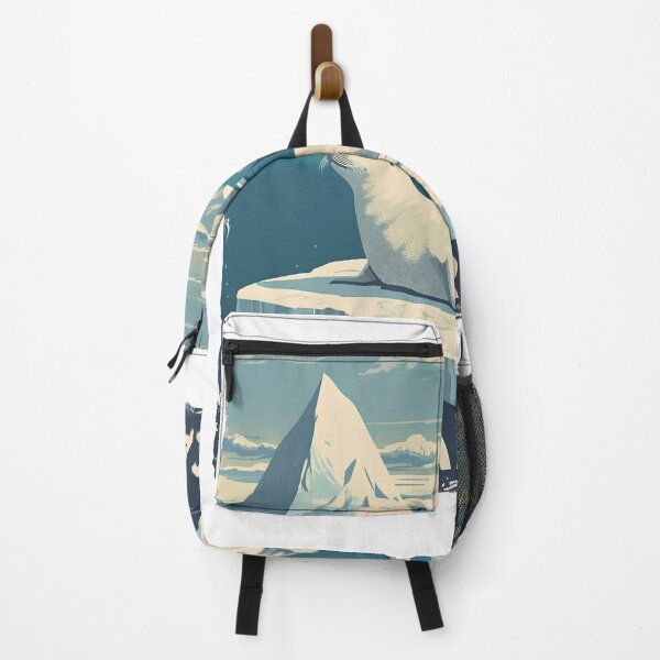 Item preview, Antarctica Polar Expedition Travel Poster - Vintage Weddell Seal & Ice designed and sold by pawsome purrfect.