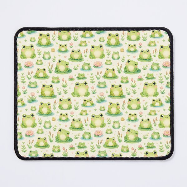 Item preview, Kawaii Frogs • Cute Pastel Seamless Pattern designed and sold by The Digital Compass.