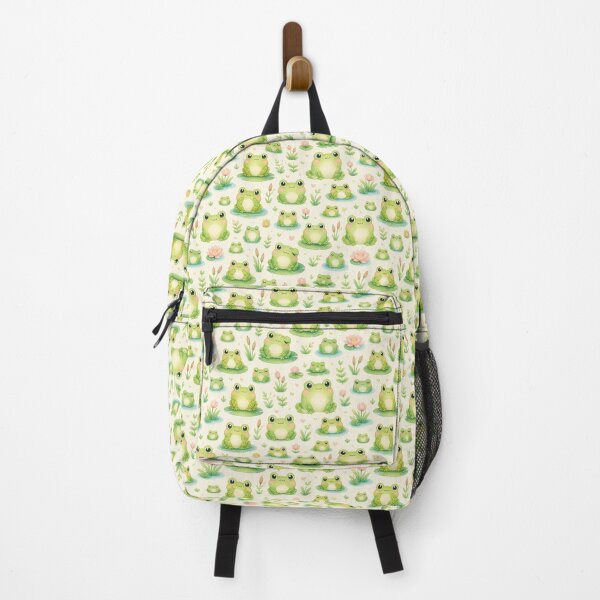 Item preview, Kawaii Frogs • Cute Pastel Seamless Pattern designed and sold by The Digital Compass.