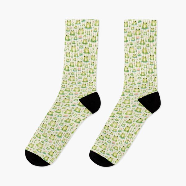 Item preview, Kawaii Frogs • Cute Pastel Seamless Pattern designed and sold by The Digital Compass.