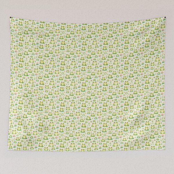 Item preview, Kawaii Frogs • Cute Pastel Seamless Pattern designed and sold by The Digital Compass.