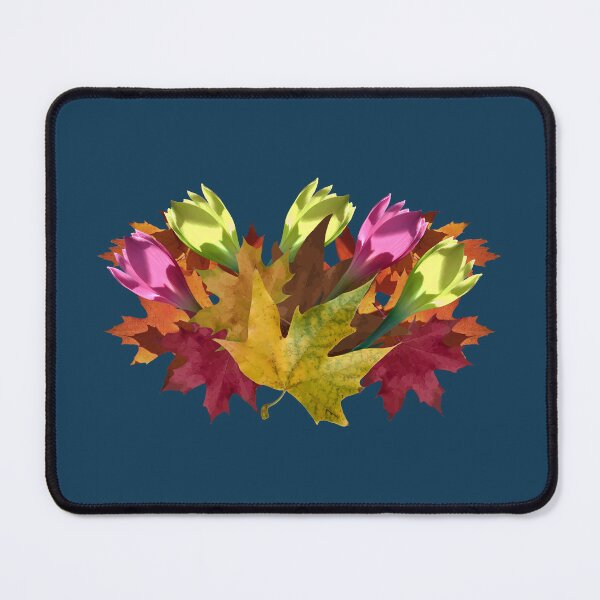 Item preview, Autumn bouquet with leaves and pink and yellow flowers designed and sold by mariya-ivanova.