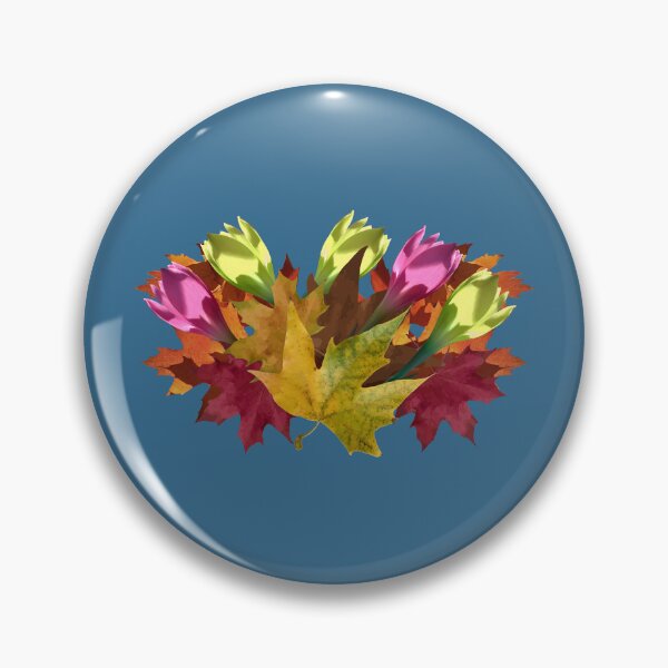 Item preview, Autumn bouquet with leaves and pink and yellow flowers designed and sold by mariya-ivanova.