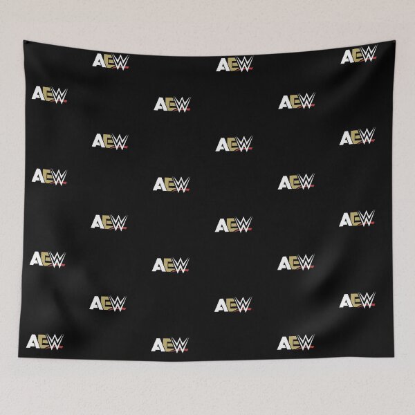 Item preview, AEW x WWE Mashup Parody Wrestling Logo designed and sold by Sedwalhissan.