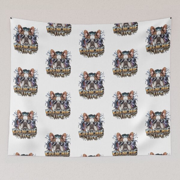 Item preview, 90s Vintage Bootleg Rap Frenchie French Bulldog Graphic designed and sold by Gameshalah's Designs Hub.
